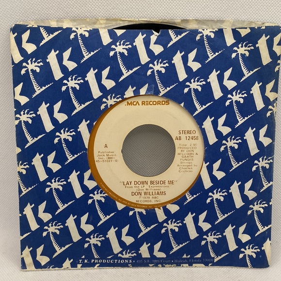 Don Williams: I Would Like To See You Again / Lay Down Beside Me Vinyl Record 7” - Picture 5 of 6